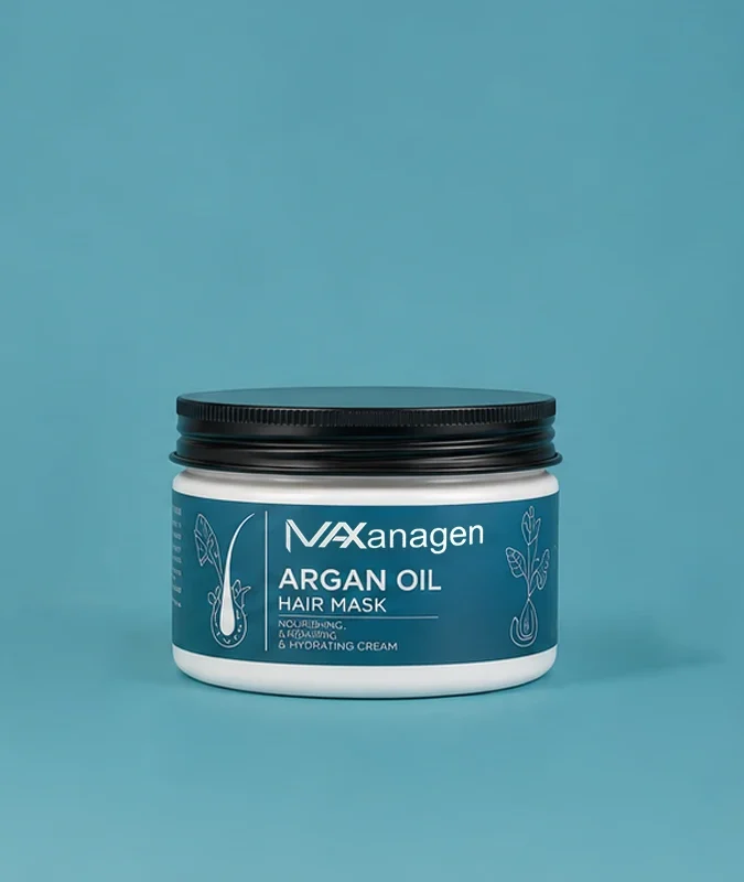Maxanagen Hair Mask With Aloe Vera And Argan Oil - Paraben Free & Sulfate Free 200 gm