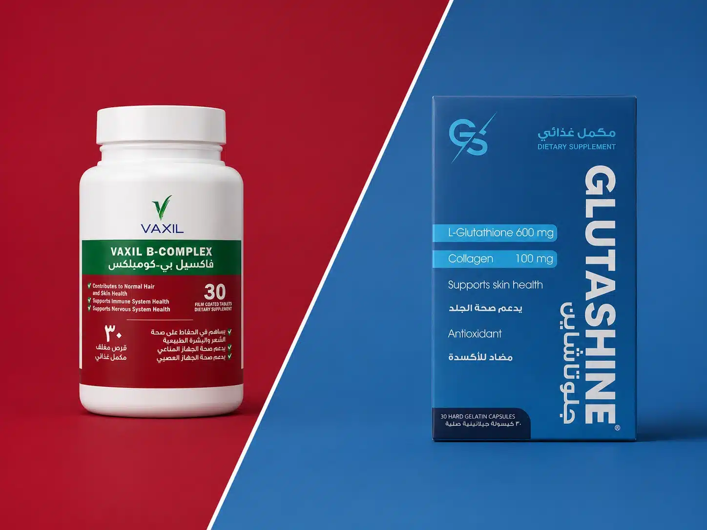 GLUTASHINE Capsules + Vitamin B Complex